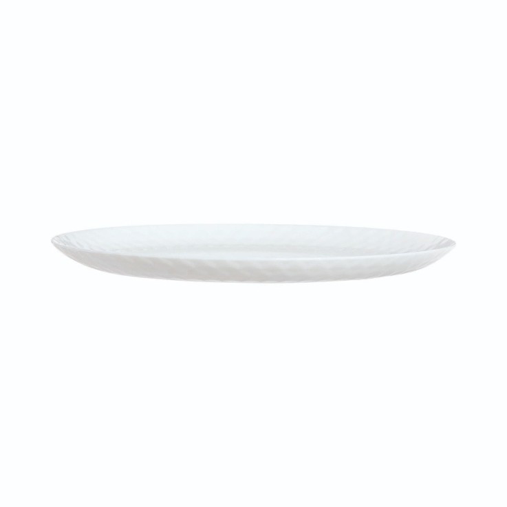 6 assiettes plates blanches 25 cm -PAMPILLE
