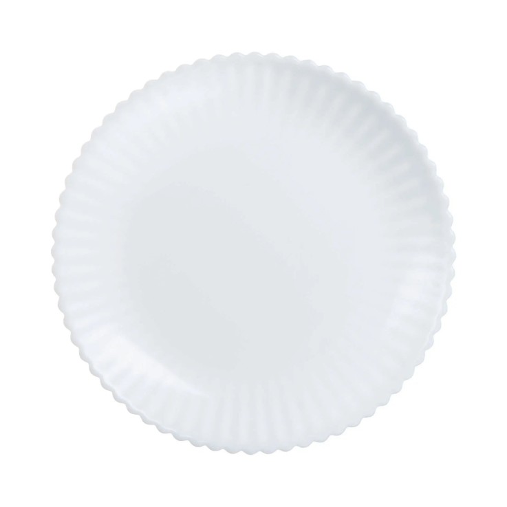 6 assiettes à dessert blanches 19 cm -BLOOM