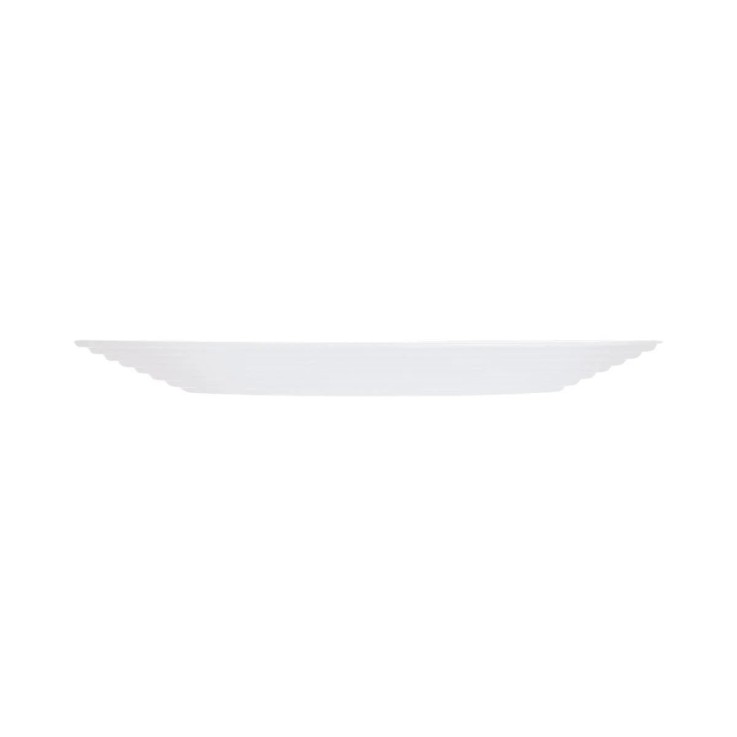 6 assiettes plates blanches 25cm -HARENA