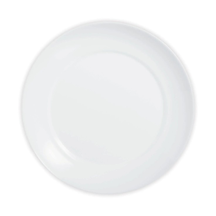 6 assiettes plates blanches 25 cm -APY