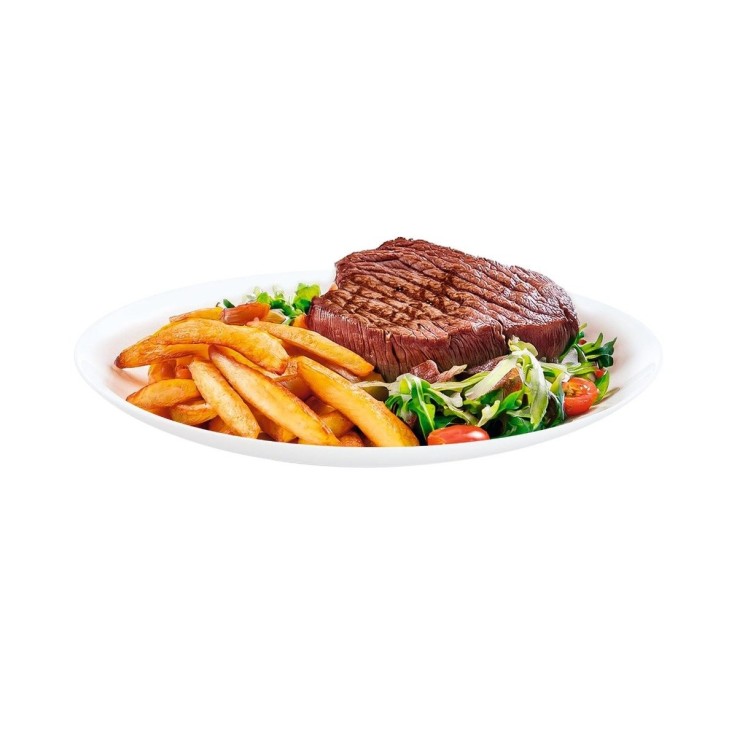 6 assiettes plates blanches 25 cm -APY