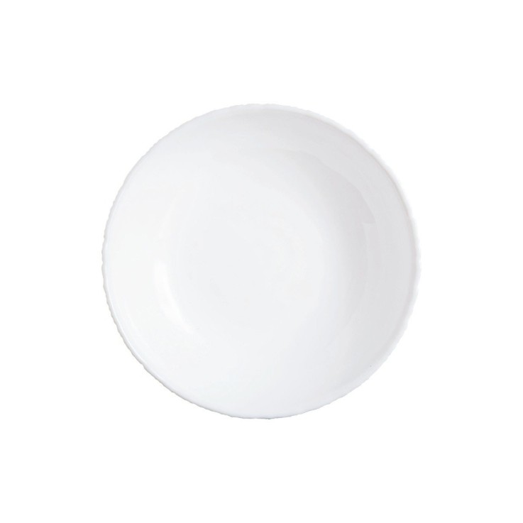6 assiettes creuses blanches 21cm -AMMONITE
