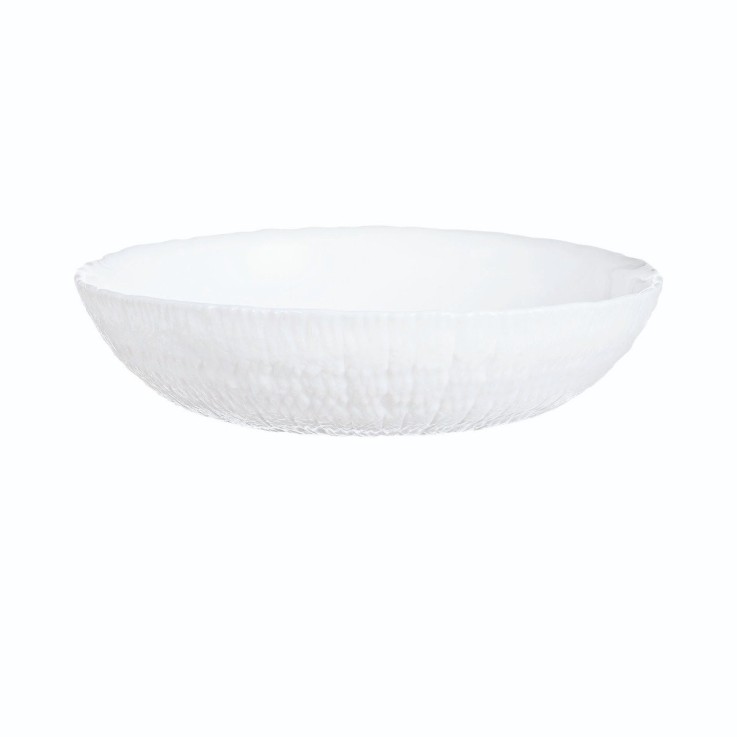 6 assiettes creuses blanches 21cm -AMMONITE