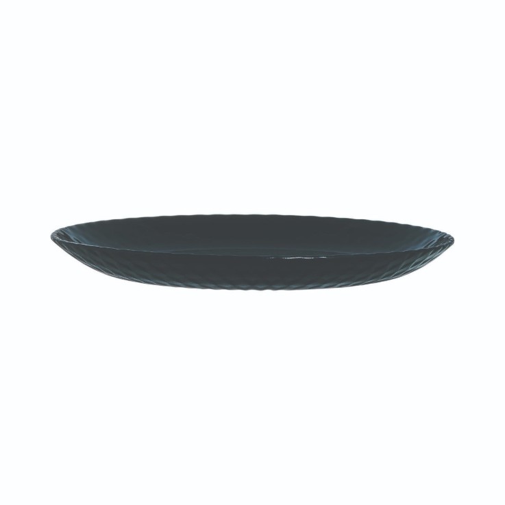 6 assiettes à dessert noires 19 cm -PAMPILLE