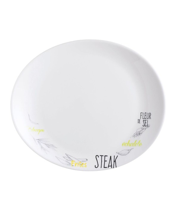 Assiette à steak blanche 30...