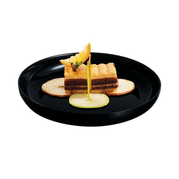 6 assiettes creuses 25cm noires-FRIEND'S TIME