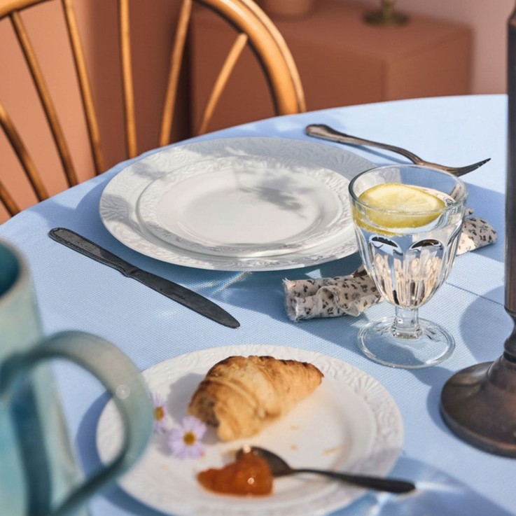 6 assiettes à dessert blanches 19 cm -DANBURY