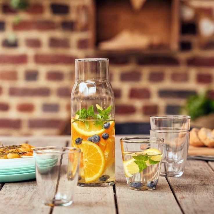 Lot de 2 carafes 1L