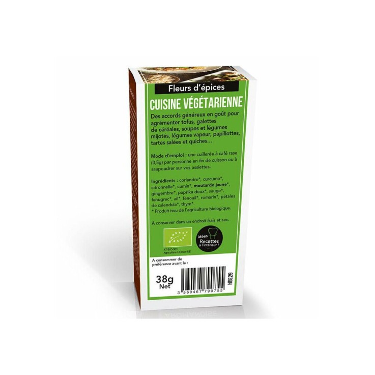 Fleurs d'épices bio Cuisine végétarienne 38g