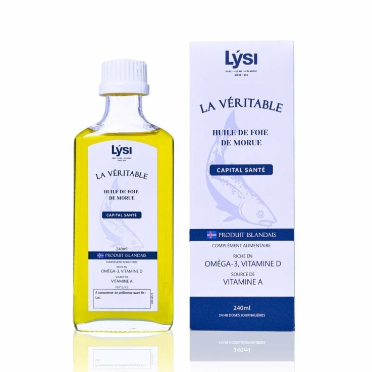 Huile de foie de morue nature - Oméga 3 et vitamine D - 240ml