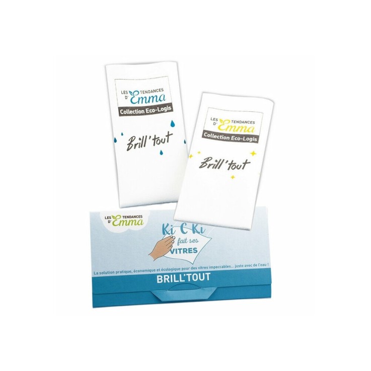 Kit Brill Tout - 2 Lingettes lavables pour nettoyer les vitres