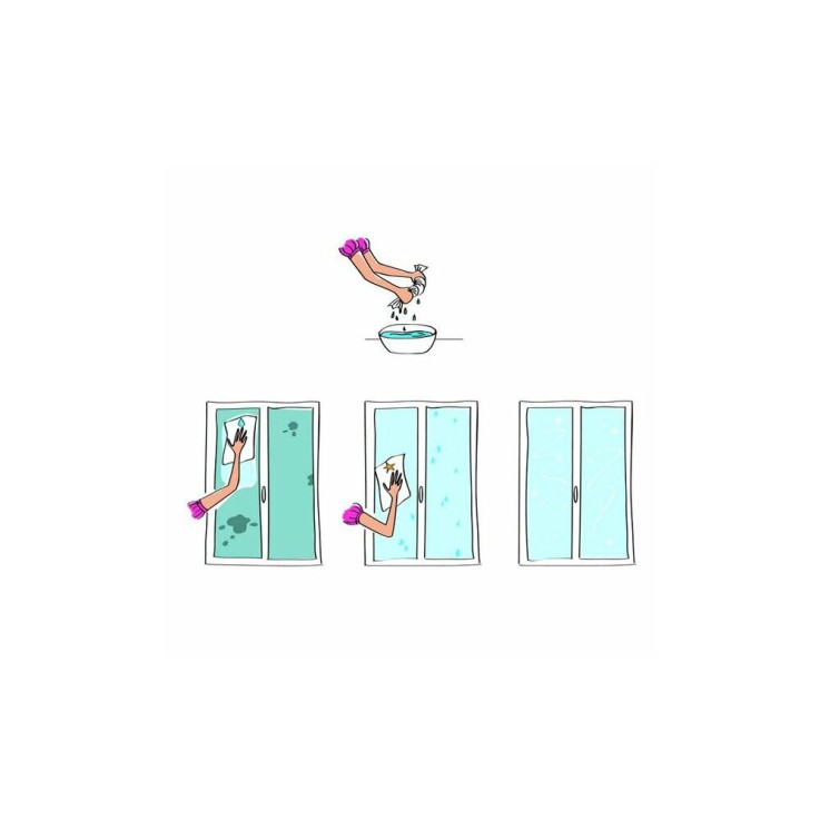 Kit Brill Tout - 2 Lingettes lavables pour nettoyer les vitres