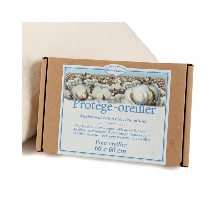 Protège-Oreiller en molleton bio - 60 x 60 cm