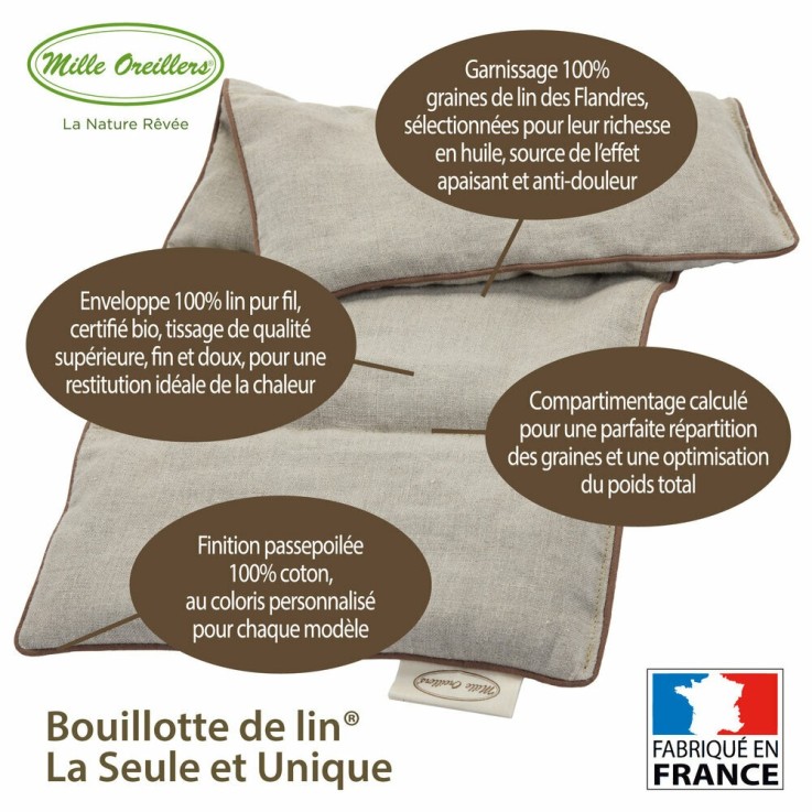 Bouillotte de lin ® "La Seule et Unique" - Réchauffe et Apaise