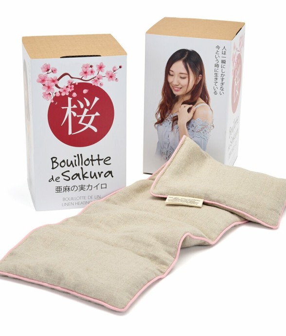 Bouillotte de Sakura en lin...
