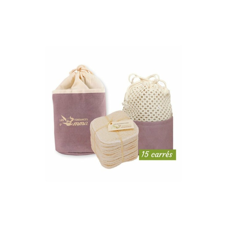 Kit Eco Belle Trousse Eucalyptus - 15 carrés démaquillants lavables
