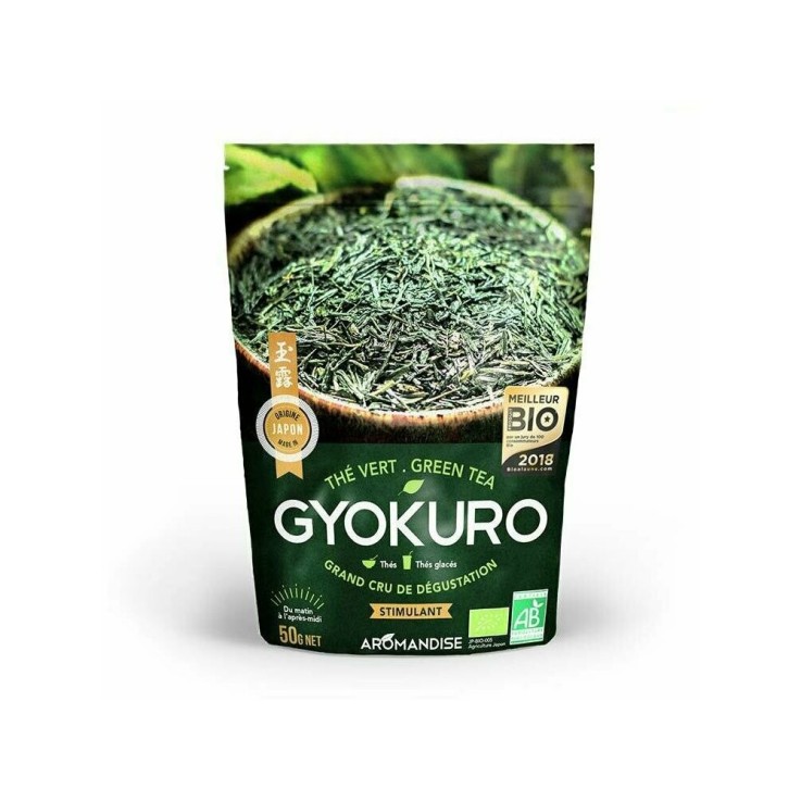 Thé Vert Gyokuro bio - Stimulant - Sachet vrac 50g