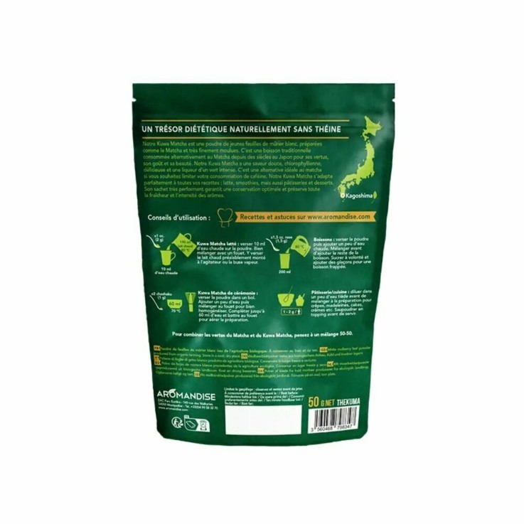 Kuwa Matcha bio - Poudre de feuilles de murier 50g - sans théine