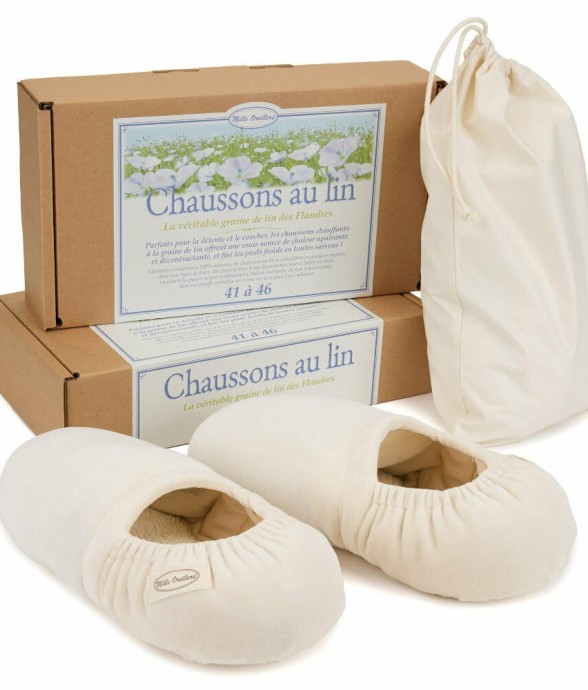 Chaussons Chauffants au Lin...