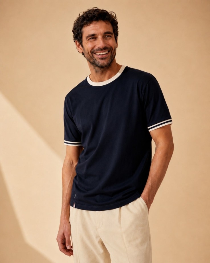 Tee-shirt Albert Coton Bio Bleu