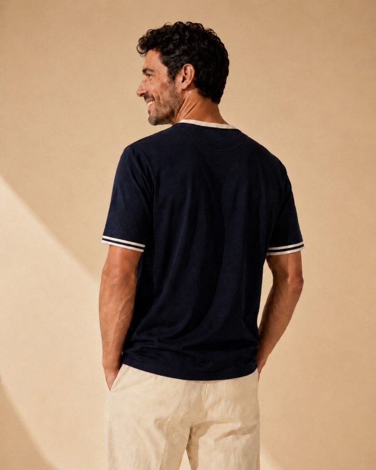 Tee-shirt Albert Coton Bio Bleu