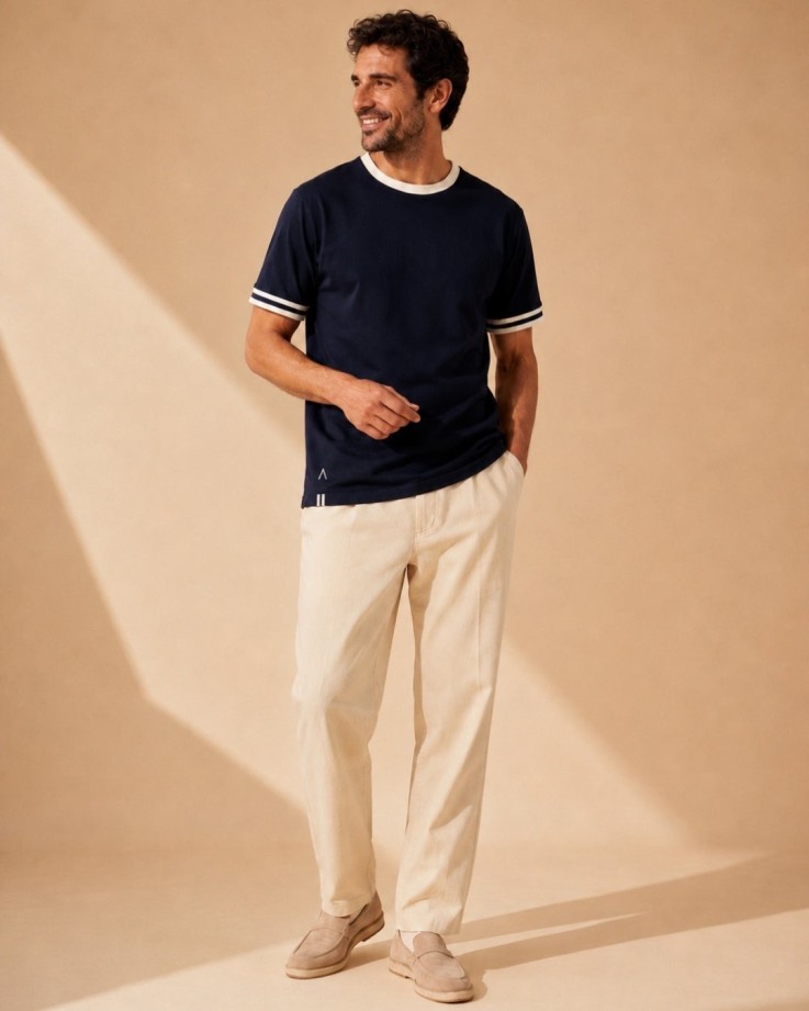 Tee-shirt Albert Coton Bio Bleu