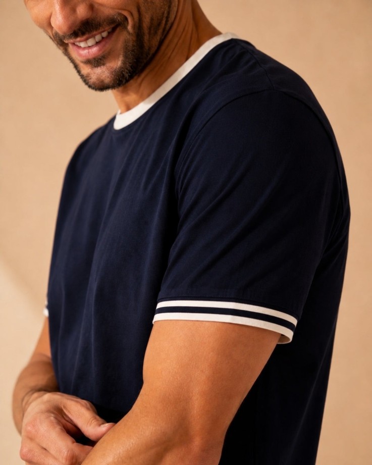 Tee-shirt Albert Coton Bio Bleu