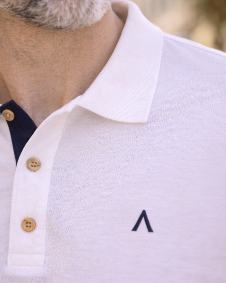 Polo Paul Coton Bio Blanc