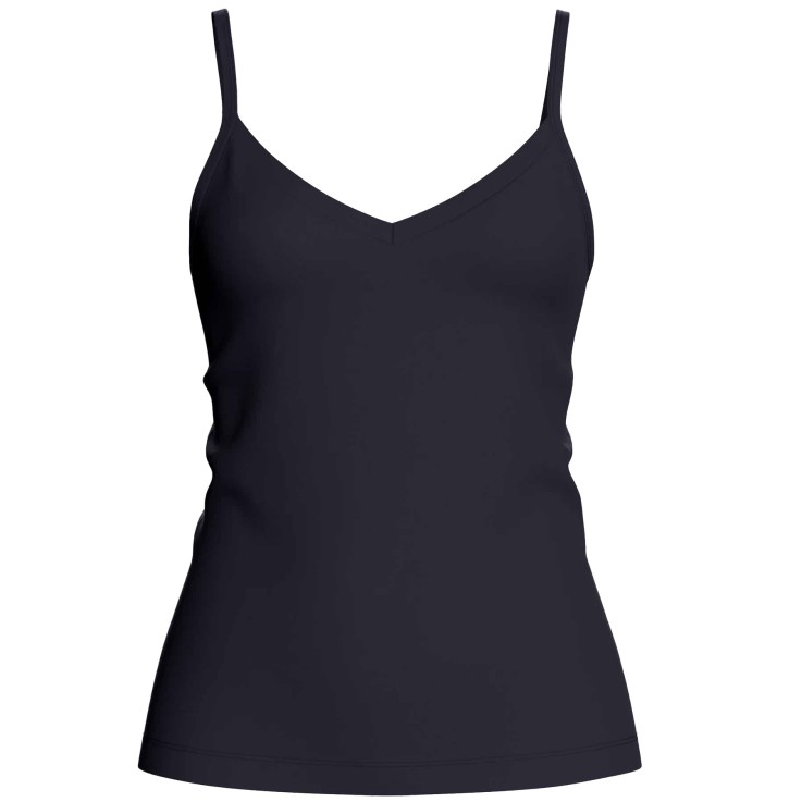 Débardeur bleu marine Lyocell col V confortable respirant