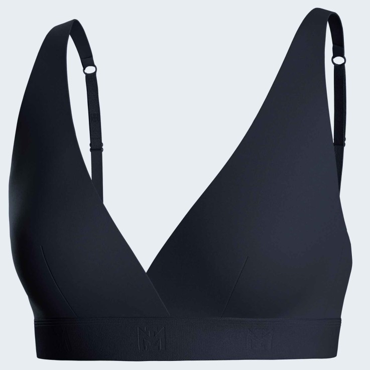 Soutien-gorge triangulaire bleu marine Lyocell sans armature