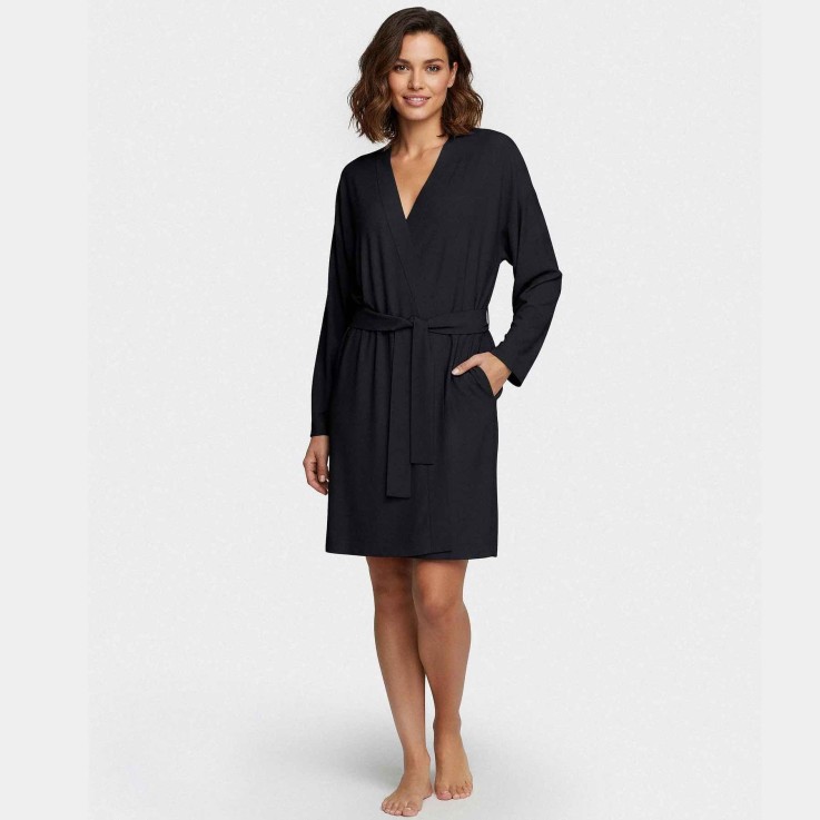 Peignoir bleu Lyocell kimono confortable respirant