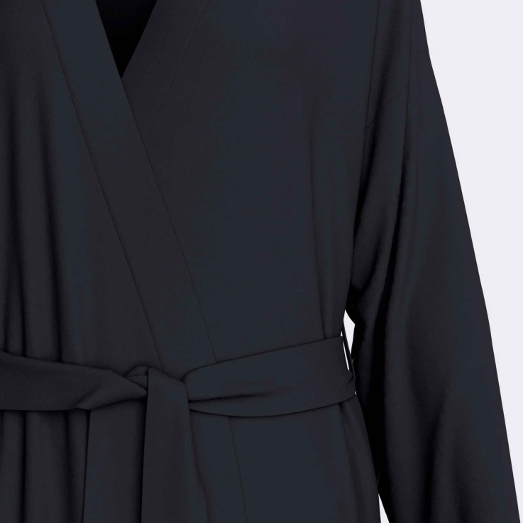 Peignoir bleu Lyocell kimono confortable respirant