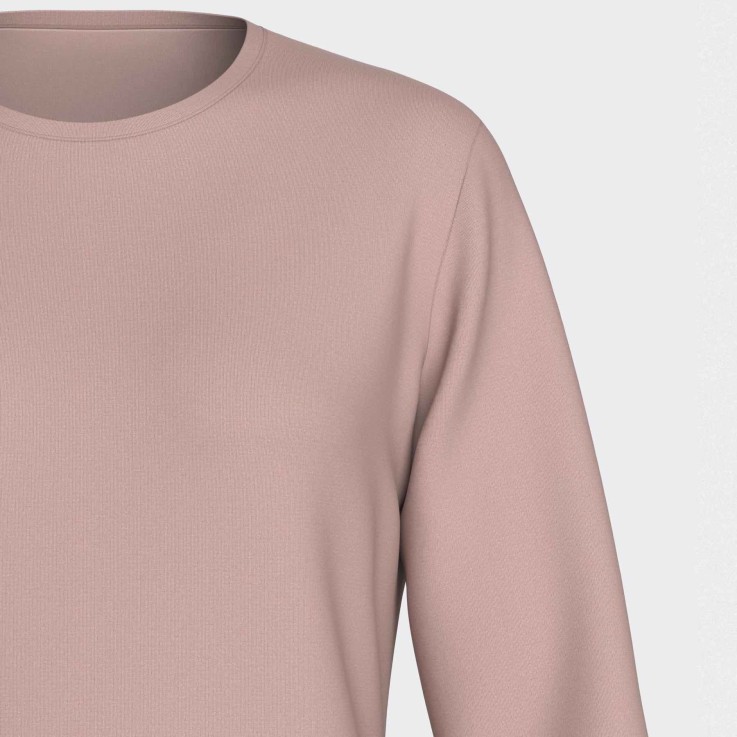 Pyjama vieux rose manches longues Lyocell confortable respirant