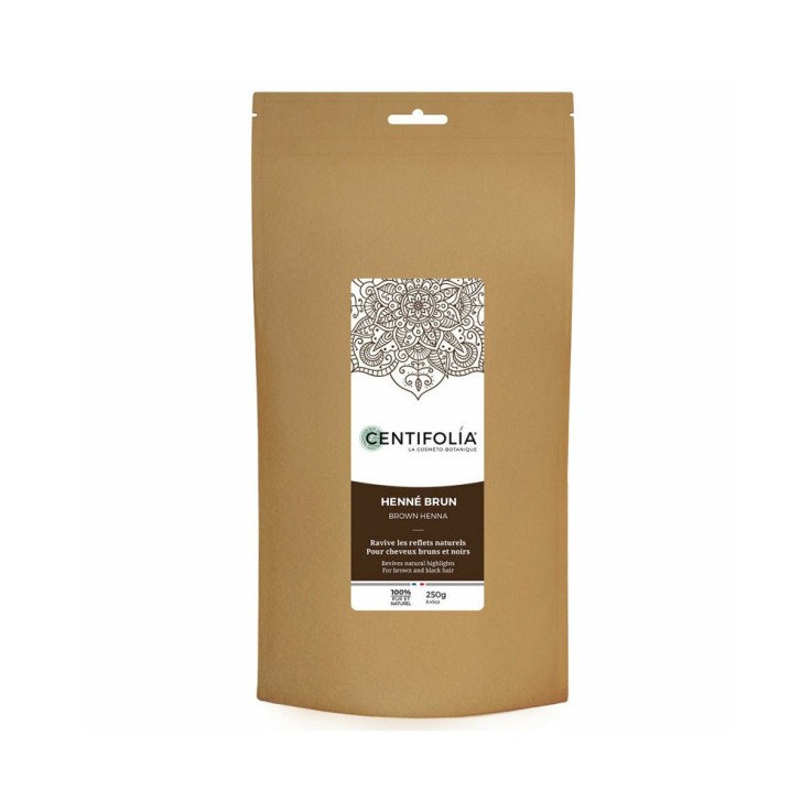 Henné Brun Noir - Reflets pour Cheveux bruns - Poudre 250g