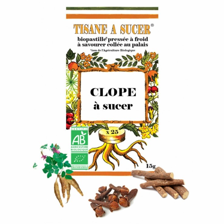 Tisane à sucer - Clope à sucer Bio - 25 pastilles
