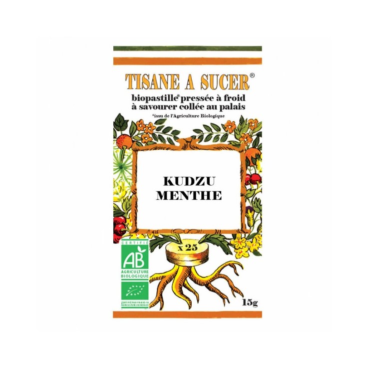 Tisane à sucer - Kudzu Menthe douce Bio - 25 pastilles
