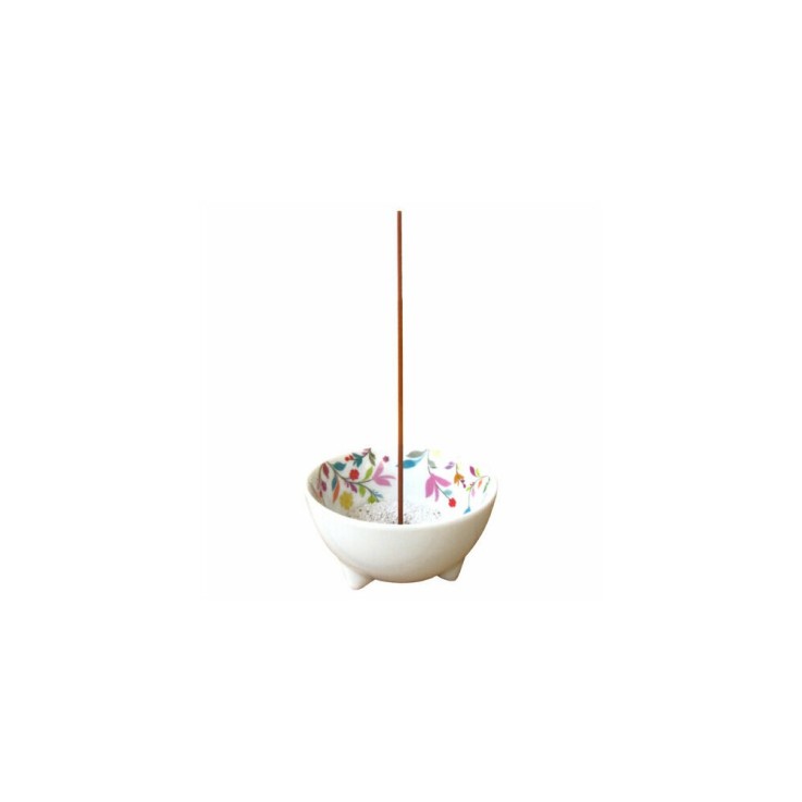 Porte Encens Végétal en porcelaine