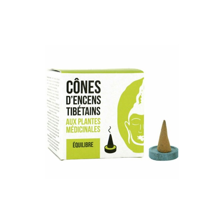 Cône d'encens Tibétains Equilibre aux plantes médicinales - 15 cônes