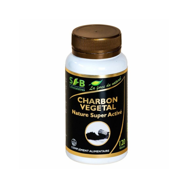Charbon végétal Super activé Nature 190mg - 120 gélules