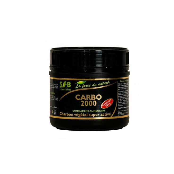 Carbo 2000 - Charbon végétal super activé en granulés - 200 g