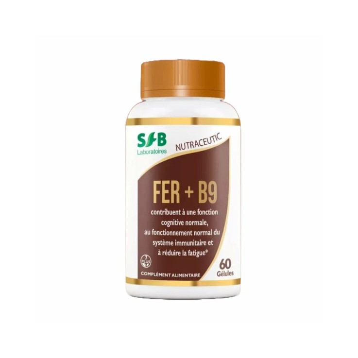 Fer Bisglycinate + B9 250mg - Fatigue et Immunité - 60 gélules