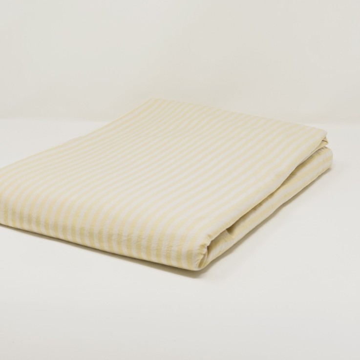 Drap plat 1 personne Percale de Coton Bio Rayé