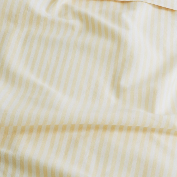 Drap plat 1 personne Percale de Coton Bio Rayé