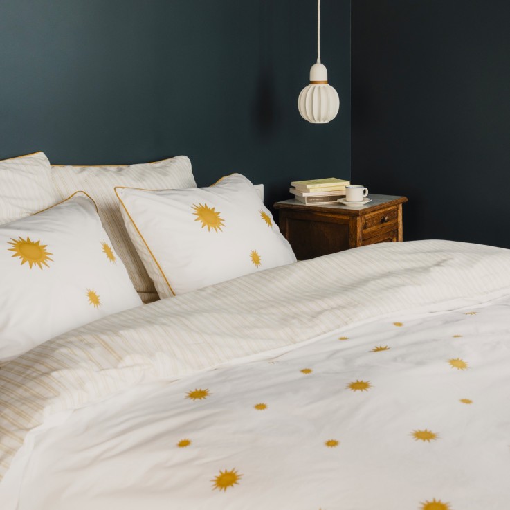 Housse de couette en percale de coton, SOLEIL