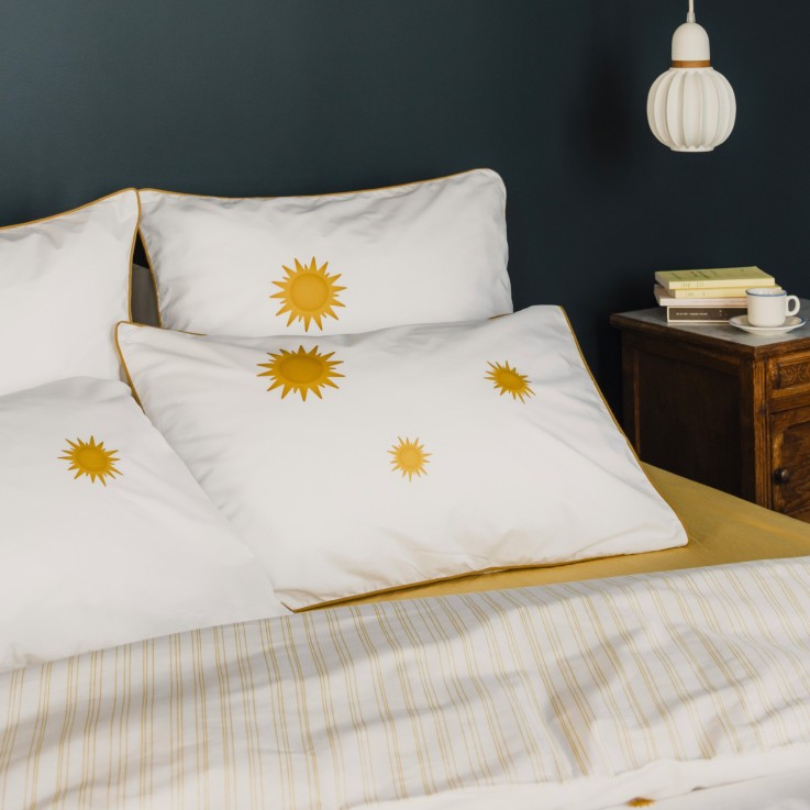 Housse de couette en percale de coton, SOLEIL