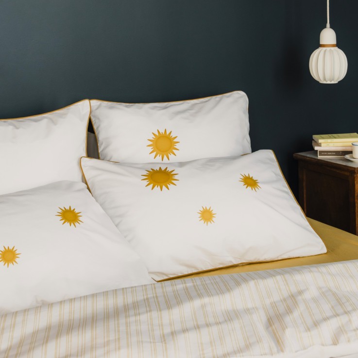 Taie d'oreiller en percale de coton, SOLEIL