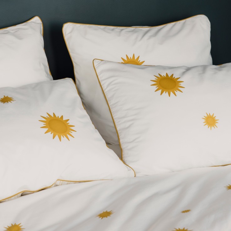 Taie d'oreiller en percale de coton, SOLEIL