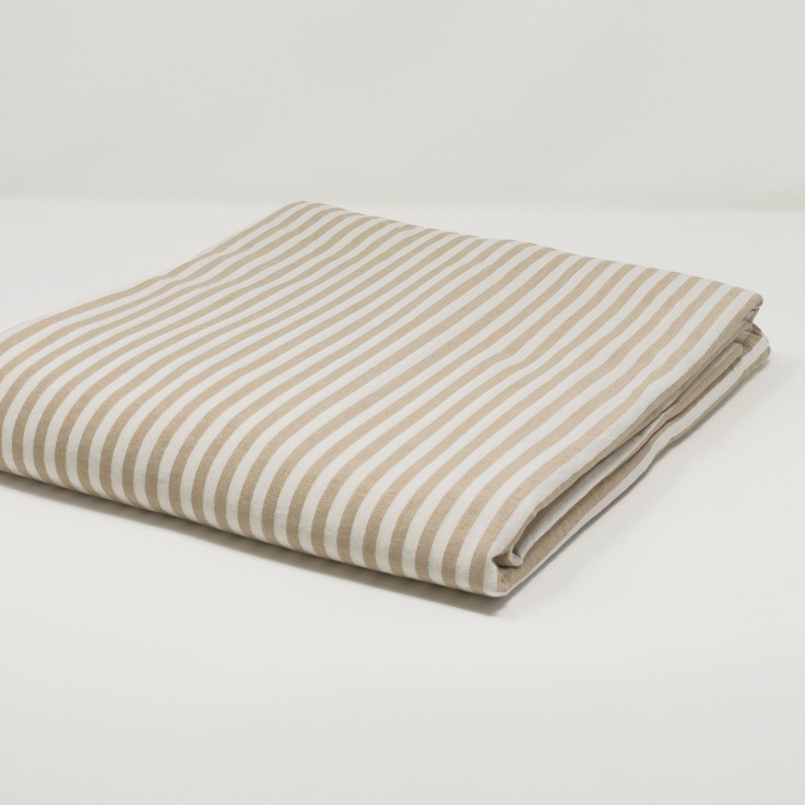 Drap plat adulte Percale de Coton Bio Rayé