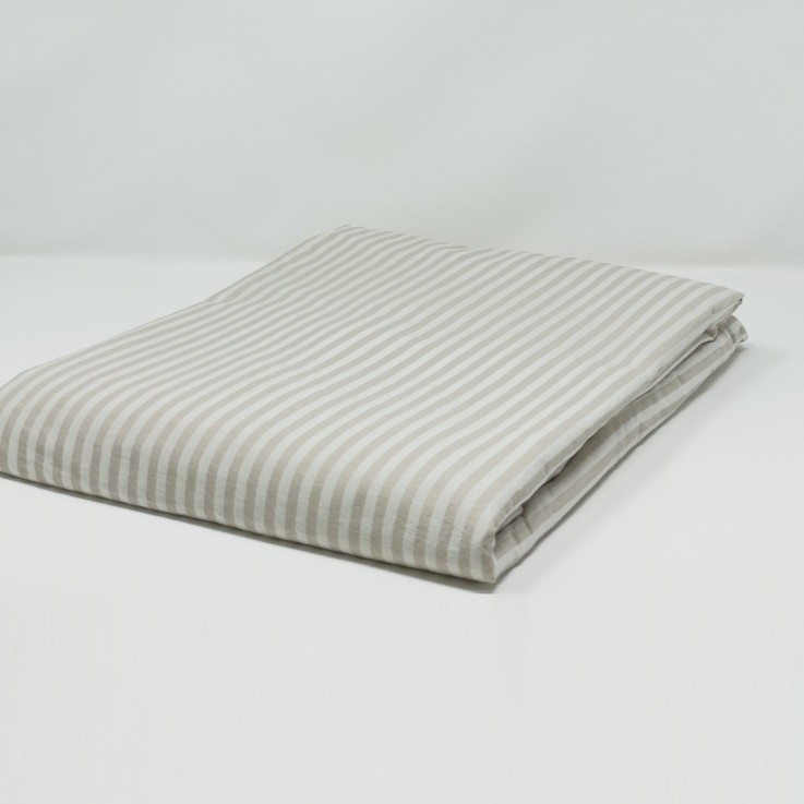Drap plat adulte Percale de Coton Bio Rayé