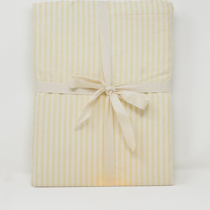 Drap plat adulte Percale de Coton Bio Rayé